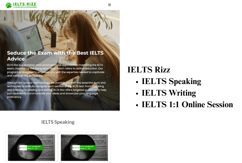 IELTS Rizz - Online Course - IELTS Rizz