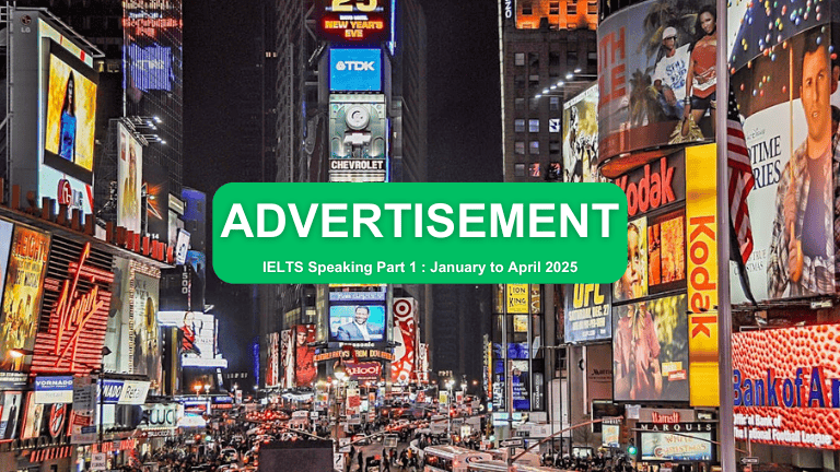 IELTS Speaking Part 1 – Advertisement